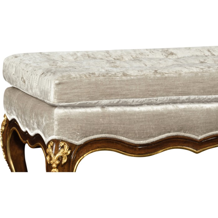 Bench with Gilt Carved Detailing