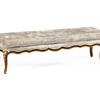 Bench with Gilt Carved Detailing
