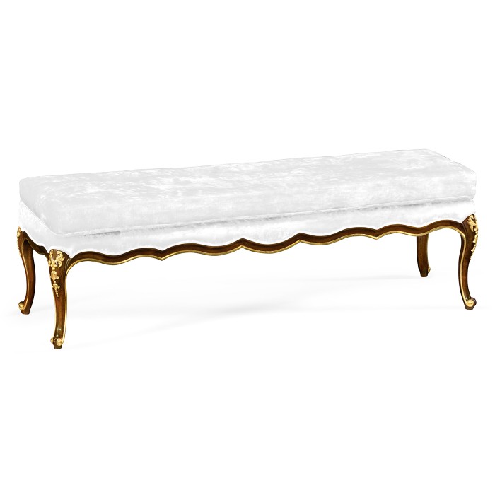 Bench with Gilt Carved Detailing