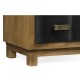 Black Leather Inlaid Chest of Drawers