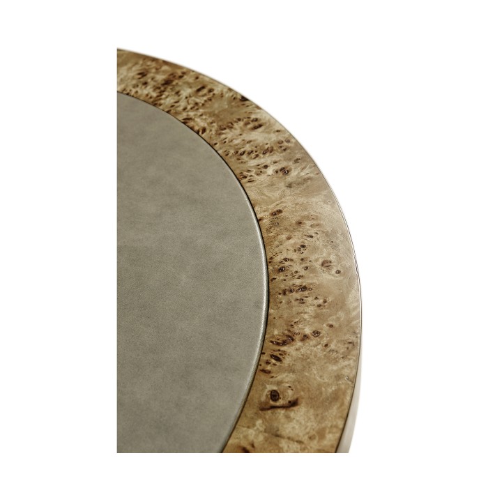 Fulgurite Golden Amber Round Side Table