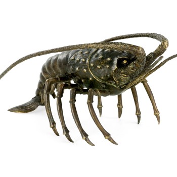 Antique Dark Bronze Langoustine