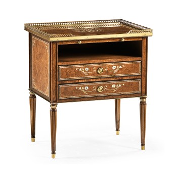 Burl & Mother of Pearl Nightstand
