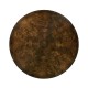 Brown mahogany center table with black painted base