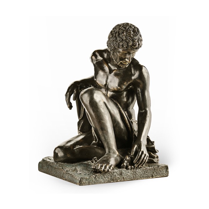Antique Dark Bronze Greek Statue