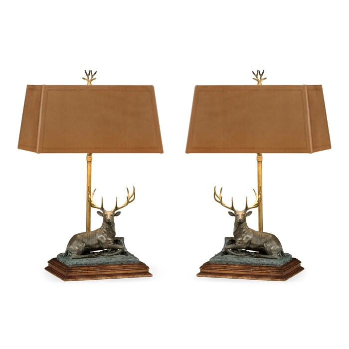 A Set of Deer Table Lamps