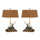 A Set of Deer Table Lamps