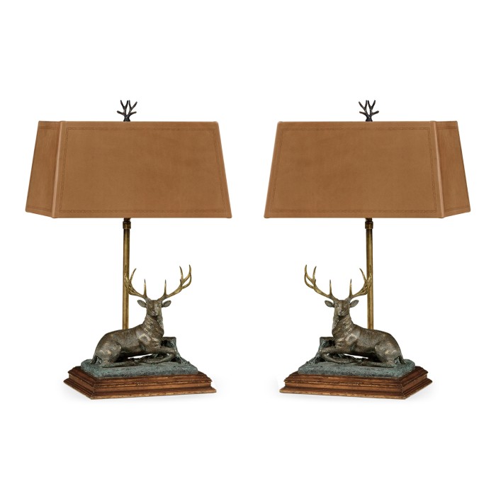 A Set of Deer Table Lamps