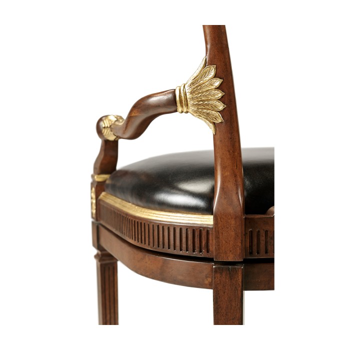 Buckingham Lyre Back Arm Bar Stool