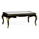 Black Coffee Table with Eglomise Glass