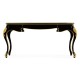 Black Writing Desk with Red Leather Top