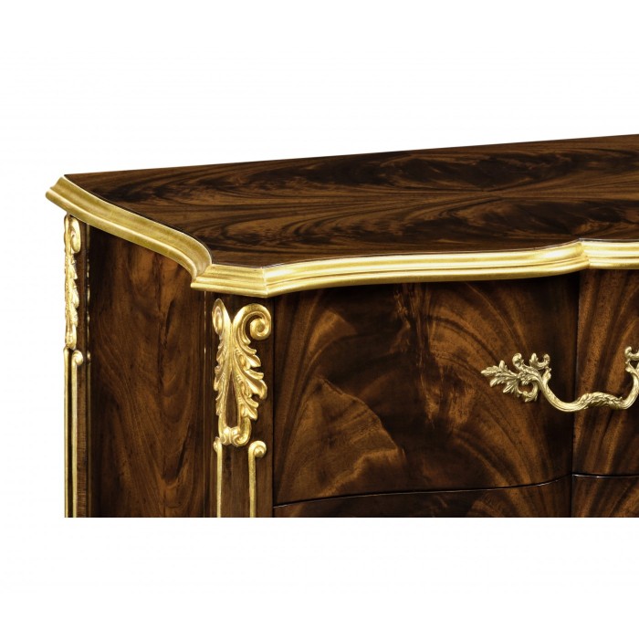 6 Drawer Double Dresser in Brown Mahogany
