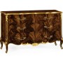 6 Drawer Double Dresser in Brown Mahogany