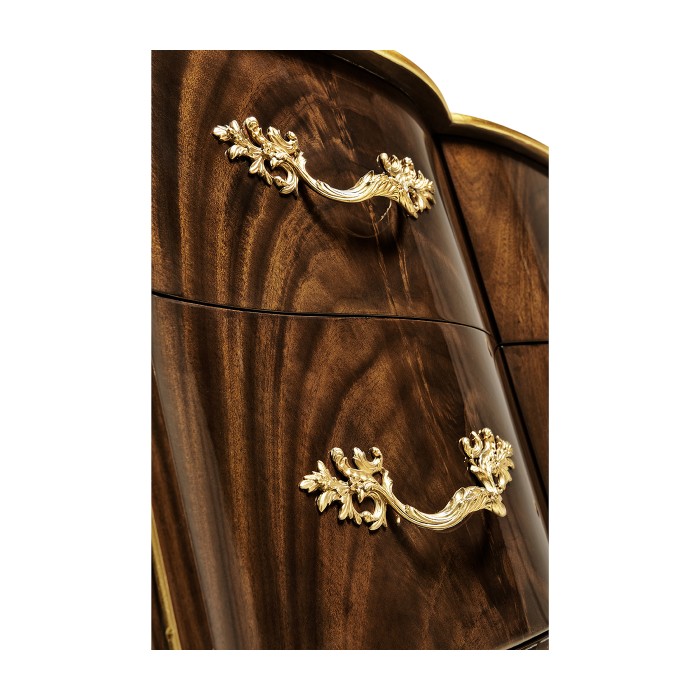 9 Drawer Triple Dresser Brown Mahogany