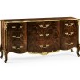 9 Drawer Triple Dresser Brown Mahogany