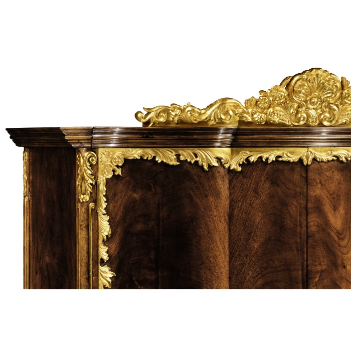Mahogany & Gilded Carved Armoire