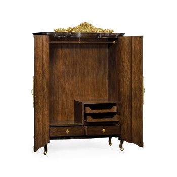 Mahogany & Gilded Carved Armoire