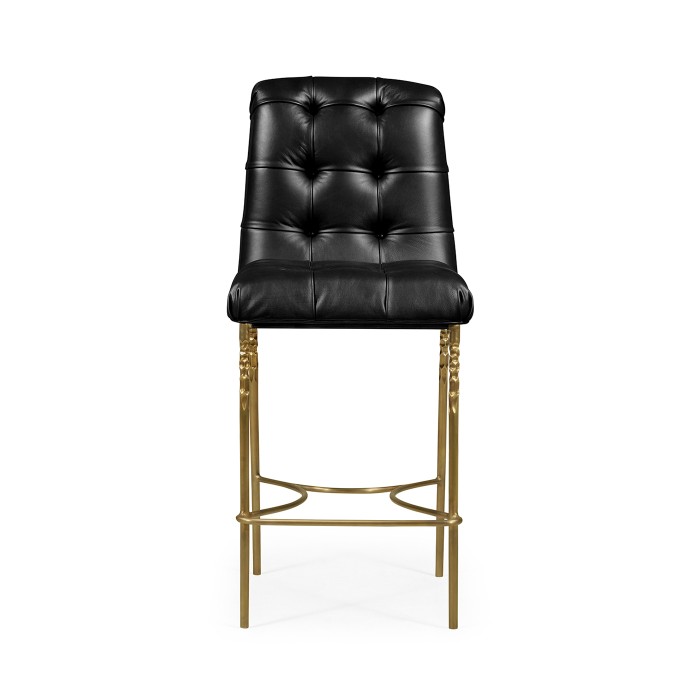 Contemporary Crotch Walnut Bar Stool