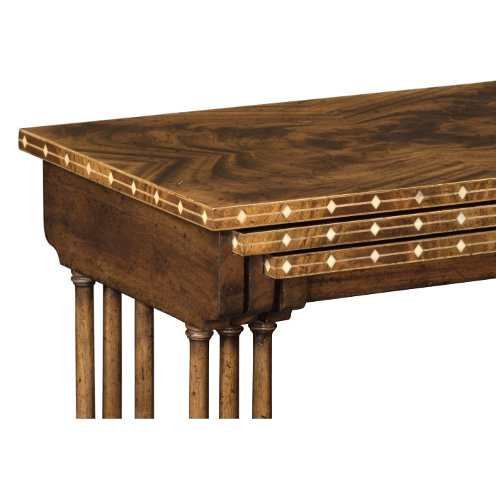 3 Nesting Tables with Faux Bone Inlay