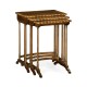 3 Nesting Tables with Faux Bone Inlay
