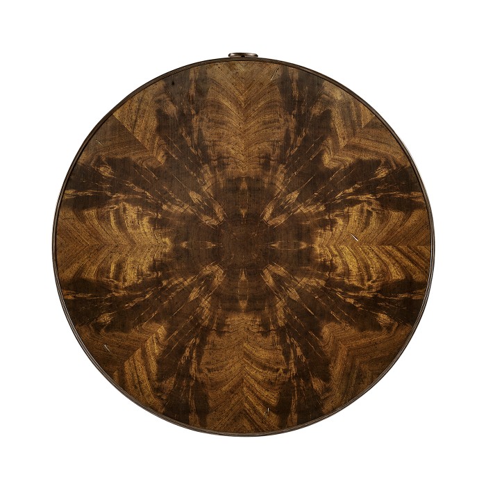 Drum Table with Reeded Edge