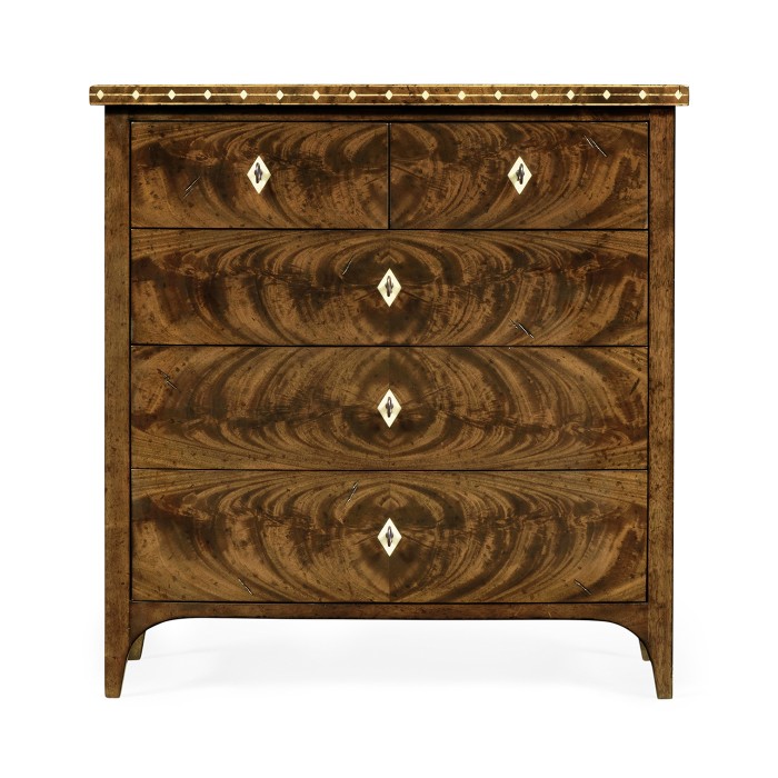 Brompton Small Brown Mahogany Chest of Drawers