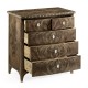 Small Bleached Mahogany Chest of Drawers with Bone Inlay