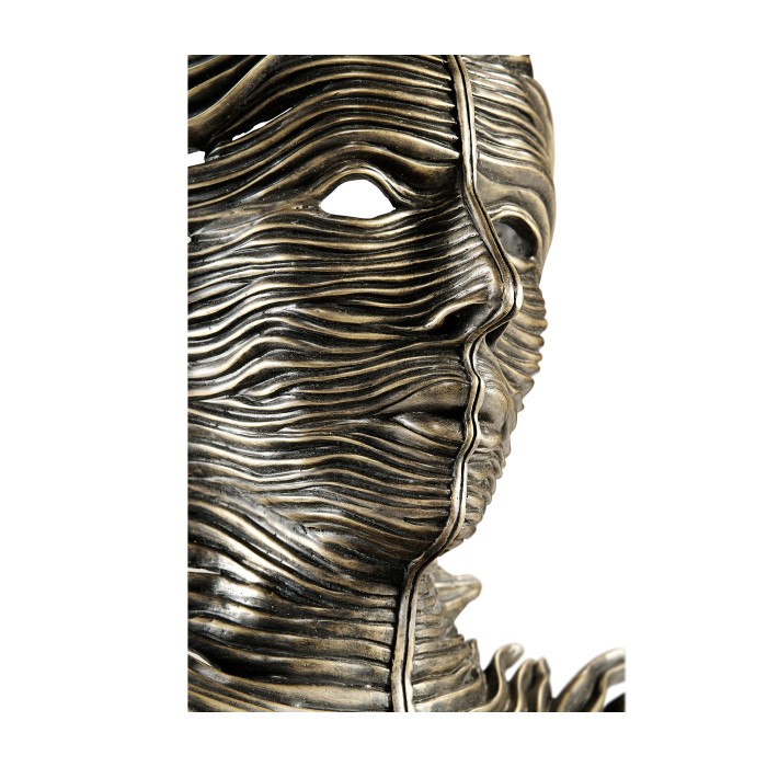 Antique Dark Bronze Mask Sculpture