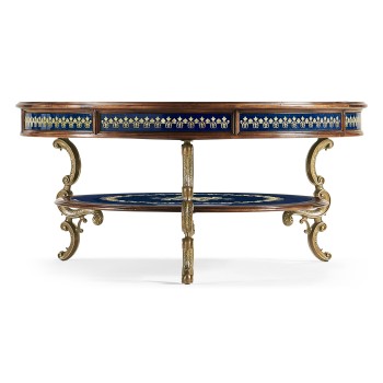 Lapis Blue Round Coffee Table