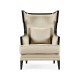 Biedermeier Greek Key Black Occasional Chair