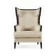 Biedermeier Greek Key Black Occasional Chair