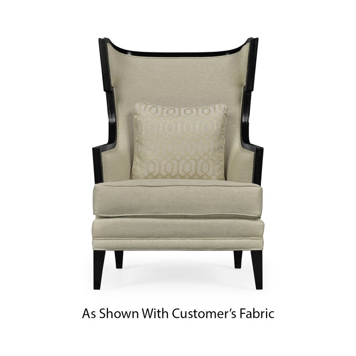 Biedermeier Greek Key Black Occasional Chair