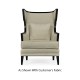 Biedermeier Greek Key Black Occasional Chair