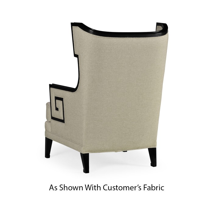 Biedermeier Greek Key Black Occasional Chair