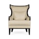 Biedermeier Greek Revival Formal Black Occasional Chair
