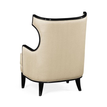 Biedermeier Greek Revival Formal Black Occasional Chair