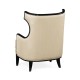 Biedermeier Greek Revival Formal Black Occasional Chair