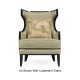 Biedermeier Greek Revival Formal Black Occasional Chair