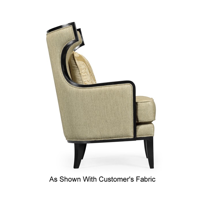 Biedermeier Greek Revival Formal Black Occasional Chair