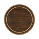 Small Round Dark Santos & Brass End Table