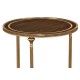 Small Round Dark Santos & Brass End Table