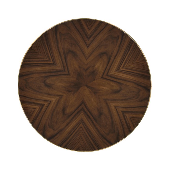 Small Round Dark Santos & Brass Wine table