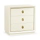 Small Ivory & Crackle Ceramic Lacquered Chest of Drawers