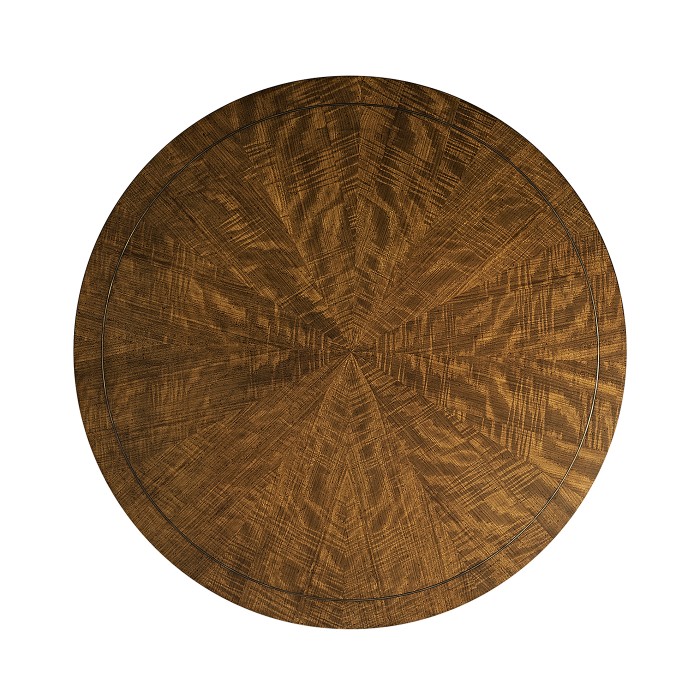 Round Caledonian Daniella & Burl Walnut Dining Table 54