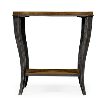 Curved Daniella & Burl Walnut Side Table