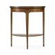 Small Demilune Daniella & Burl Walnut Console Table