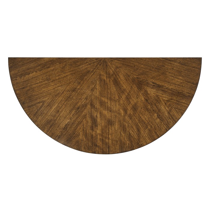 Small Demilune Daniella & Burl Walnut Console Table
