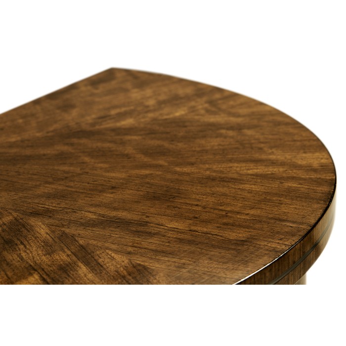 Small Demilune Daniella & Burl Walnut Console Table