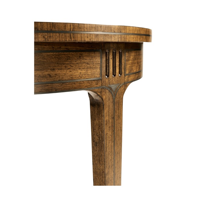 Small Demilune Daniella & Burl Walnut Console Table