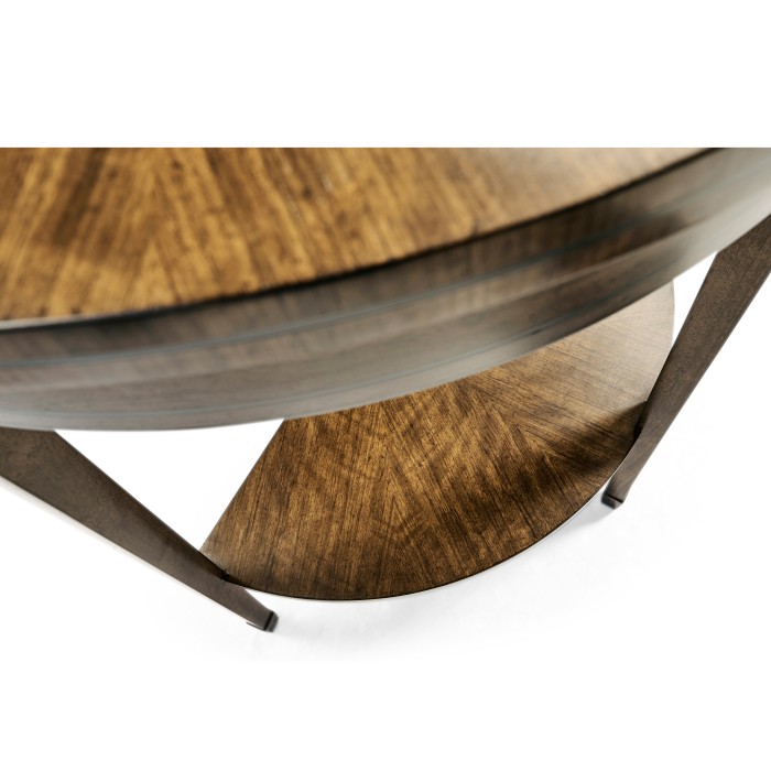Small Demilune Daniella & Burl Walnut Console Table